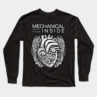 Mechanical Engineer Inside [White Text Version] Long Sleeve T-Shirt